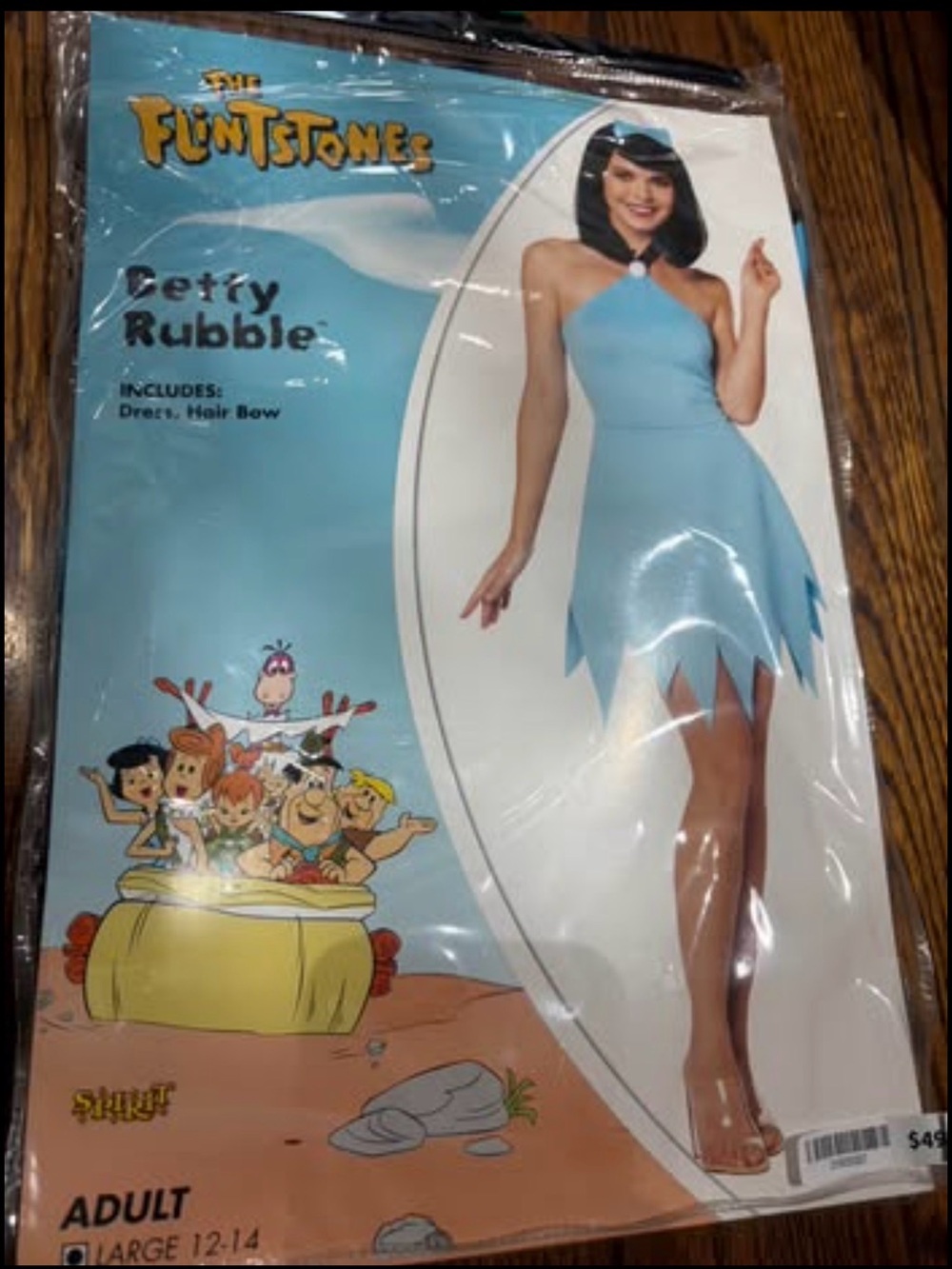 The flintstones Betty rubble adult size 12-14 large ladies Halloween costume